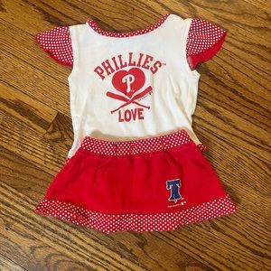 RING THE BELL! Two Piece Phillies Set for Baby Girl, 12 Months